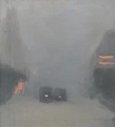 Vorbeifahrende Straßenbahnen